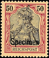 50 Pfg Germania Mit Aufdruck "Specimen", Tadellos Postfrisch, Geprüft, Mi. 140.-, Katalog: 61SP ** - Other & Unclassified