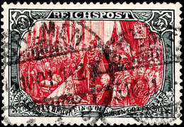 5 Mark Reichspost Type II, Mit Plattenfehler "C In REICHSPOST Oben Rechts Gebrochen", Gestempelt "BREMEN 15.10.01", Sehr - Other & Unclassified