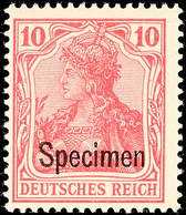 10 Pfg Germania Mit  "Specimen"-Aufdruck, Tadellos Gezähntes, Postfrisches Kabinettstück, Geprüft Schmitz, Mi. 600.-, Ka - Other & Unclassified