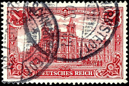 1 Mk. Deutsches Reich O.Wz., Gelblichrot Quarzend, Gest. SCHWARMSTEDT (leichter Eckbug), Gepr. Jäschke-L BPP, Mi. 550,-, - Andere & Zonder Classificatie