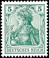 5 Pfennig Germania, Friedensdruck, Smaragdgrün, Postfrisch, Gepr. Jäschke-Lantelme BPP, Mi. 180,-, Katalog: 85Ib ** - Andere & Zonder Classificatie