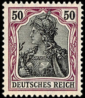 50 Pfg Germania, Friedensdruck, Graulila/schwarz Auf Orangeweiß, Tadellos Postfrisch, Gepr. Peschl Und Fotoattest Jäschk - Other & Unclassified
