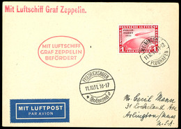 1 M. Polarfahrt Gestempelt "MEININGEN 11.10.31" Auf Zeppelinkarte Fahrt Nach Meiningen, Auflieferung Meiningen, Nach USA - Andere & Zonder Classificatie