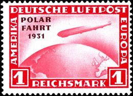 1 Mark Polarfahrt Mit Plattenfehler I "Bindestrich Nach POLAR Fehlt", Tadellos Postfrisch, Geprüft Und Fotoattest Schleg - Andere & Zonder Classificatie