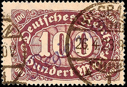 100 Mk Ziffer (Urmarke 247), Mit Handstempel-Aufdruck "Regierung" Type III In Schwarzviolett, Sauber Gestempelt "WIESBAD - Sonstige & Ohne Zuordnung