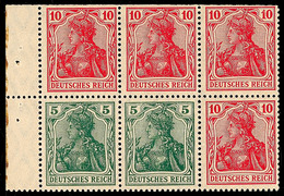 1920, Germania-Heftchenblatt 27 AaA, Postfrisches Prachtstück Mit üblicher Zähnung Oben, 65.-, Katalog: H.-Bl.27aaA ** - Andere & Zonder Classificatie