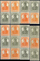 2½ +7½ Pfg. Germania Aus Automaten, 8 Senkrechte Zusammendrucke Kpl.  Postfrisch, Mi. 210,-, Katalog: S11/14 A,b ** - Other & Unclassified