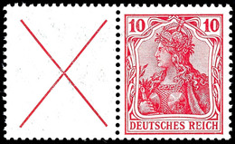 X+10 Pfg. Germania Friedensdruck, Waagerechter Zusammendruck, Postfrisch, Mi. 700,-, Katalog: W4b ** - Andere & Zonder Classificatie