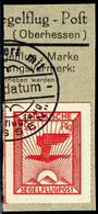 1930, Hessische Segelflugpost, 25 Pfg Adler über Aufgehender Sonne, Tadellos Gestempelt Auf Briefstück, Mi. 100.-, Katal - Andere & Zonder Classificatie