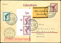 1929, Fahrt Im Bodenseegebiet, Auf Der Frankfurtfahrt Beförderte Und Irrtümliche Nicht Abgegebene Post, 5 Pfg Und 15 Pfg - Andere & Zonder Classificatie