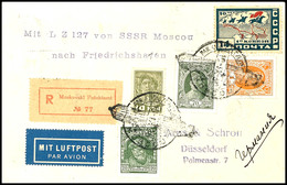 1930, Fahrt Nach Russland, Rückfahrt Von Russland, R-Brief Mit Normaler Frankatur Und Postsonderstempel MOSKAU 10.IX, Vi - Andere & Zonder Classificatie