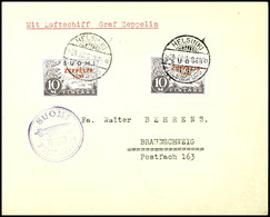 1930, Ostseefahrt, Finnische Post, Brief Mit Zwei Zeppelin-Sondermarken Aus HELSINKI 24.IX.30 Mit Allen Stempeln, Leicht - Other & Unclassified