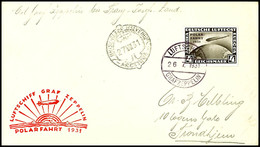 1931, Polarfahrt, Bordpost Vom 26.7. Nach D. Malygin, Brief Mit 4 M. Polarfahrt Und Vorderseitig Allen Stempeln, Adressi - Other & Unclassified