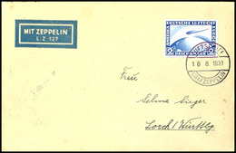 1931, Fahrt Nach Münster Und Essen, Bordpost Vom 16.8. Nach Münster, Brief Mit 2 RM Zeppelin Und Allen Stempeln, Pracht, - Other & Unclassified