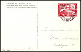 1931, Kurzfahrt In Die Schweiz, Bordpost Vom 3.11., Fotokarte Mit 1 M. Polarfahrt Nach Bern, Tadellose Erhaltung, In Die - Andere & Zonder Classificatie