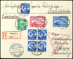 1933, Chicagofahrt, Auflieferung Friedrichshafen, Rundfahrt Bis Friedrichshafen, R-Brief Mit 1 Und 2 RM. Chicagofahrt, 2 - Andere & Zonder Classificatie