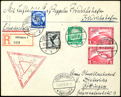 1933, Chicagofahrt, Auflieferung Friedrichshafen, Rundfahrt Bis Friedrichshafen, R-Brief Mit 1 RM Chicagofahrt, Senkrech - Sonstige & Ohne Zuordnung