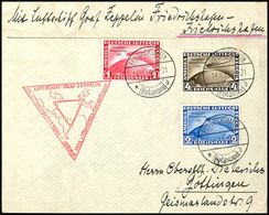 1933, Chicagofahrt, Auflieferung Friedrichshafen, Rundfahrt Bis Friedrichshafen, Brief Mit 1 - 4 RM. Chicagofahrt, 3 Wer - Andere & Zonder Classificatie