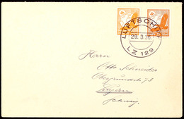 1936, Deutschlandfahrt, Bordpost 29.3.36, Mit 25 U. 80 Pfg Steinadler Frankierter Brief Nach Luzern/Schweiz, Katalog: Si - Andere & Zonder Classificatie
