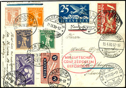Schweiz: 1930, Spanienfahrt, Auflieferung Friedrichshafen, Fotokarte (geteilte Karte Im Großformat) Aus SOLOTHURN 14.IV. - Andere & Zonder Classificatie