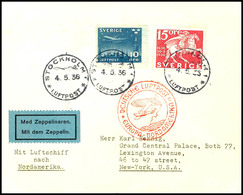 Schweden: 1936, 1. Nordamerikaflug, Auflieferung Frankfurt Mit Best.-Stempel "c", Brief Aus STOCKHOLM 4.5. Nach New York - Andere & Zonder Classificatie