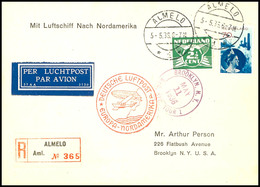 Niederlande: 1936, 1. Nordamerikafahrt, Auflieferung Frankfurt Mit Best.-Stempel "d", R-Karte Aus AMELO 5.5. Mit U.a. 70 - Andere & Zonder Classificatie