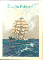 "Segelschiff Mit Hakenkreuzfahne", Schmuckblatt-Telegramm In Tadelloser Erhaltung, Gebraucht, Katalog: C187Lx2 O - Andere & Zonder Classificatie