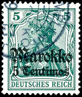 FES-MELLAH (KK), Teilabschlag Auf 5 C. Germania, Katalog: 47 O - Deutsche Post In Marokko