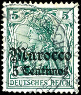 MARRAKESCH (KK) ?/7 11 Fast Vollständig Klar Auf 5 C. Germania (cc), Katalog: 35 O - Deutsche Post In Marokko