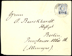 1 Pa. Auf 20 Pfg Auf Brief Von K1 "CONSTANTINOPEL 1 5 11 85" Nach Berlin Mit Distributionsstempel, Tadellose Erhaltung,  - Turkey (offices)