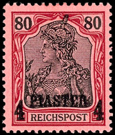 4 Piaster Auf 80 Pfennig, Postfrisch, Kabinett, Ohne Signatur, Michel 60,-, Katalog: 19I ** - Deutsche Post In Der Türkei