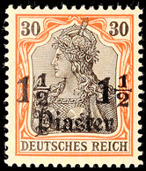 1 1/2 Pia Auf 30 Pfg Germania, Tadellos Postfrisch, Gepr. Dr. Steuer VÖB, Mi. 55.-, Katalog: 40 ** - Turkse Rijk (kantoren)