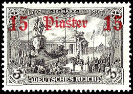 15 Piaster Auf 3 Mark Postfrisch, Unsigniert, Kabinettstück, Michel 380,-, Katalog: 46a ** - Turkse Rijk (kantoren)