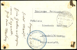 "SMYRNA 3.5.1917" Mit Nebenstempeln "BERATENDER HYGIENIKER DER 5. ARMEE" Und "DEUTSCHES ETAPPEN-LAZARETT * SMYRNA" Auf A - Turkey (offices)