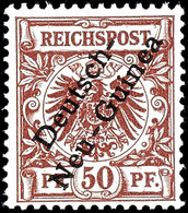 3 Bis 50 Pfennig, Postfrisch, Kabinett,  10 Pf. Gepr. Jäschke- Lantelme BPP, Michel 320,-, Katalog: 1/6 ** - Duits-Nieuw-Guinea