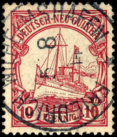 FRIEDRICHS-WILHELMSHAFEN 5/8 14, Klar Und Zentr. Auf 10 Pfg Schiffszeichnung, Kriegsdatum, Katalog: 9 O - Duits-Nieuw-Guinea