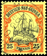MOROBE 20.1 13, Klar Und Zentr. Auf 25 Pfg Schiffszeichnung, Katalog: 11 O - Duits-Nieuw-Guinea