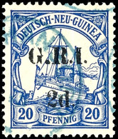 STEPHANSORT *** Blau, Klar Auf 2 D. Britische Besetzung, Katalog: B.Bes.4II O - Duits-Nieuw-Guinea