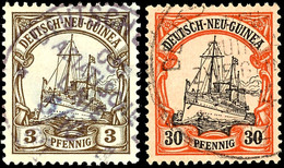 1900, (ca.), 9 Marken Der Kaiseryacht-Ausgabe Von DNG (3, 5, 10 (4), 30 (2) Und 40 Pfg) Und Eine DR 10 Pfg Reichsadler ( - Andere & Zonder Classificatie