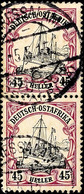 DARESSALAM, Senkrechtes Paar Der 45 Heller Mit Stpl. Type 7 Vom 5.5.15 Mit Kleiner Jahreszahl, Katalog: 36 O - Duits-Oost-Afrika