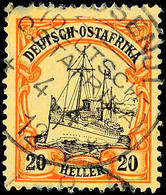 KISSENJI, 20 Heller Mit WZ Mit Fast Komplettem Stempelabschlag Vom 4.4.12, Sehr Selten, Katalog: 34 O - Duits-Oost-Afrika