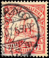 TANGA 27/8 07, Doppelentwertung Mit Ankunftsstempel (LEI)PZIG (?) 9.07 Auf 7½ H. Schiffszeichnung, Katalog: 32 O - Duits-Oost-Afrika