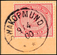 2 M. Rötlichkarmin Mit Klarem Und Vollem EKr. "SWAKOPMUND 9/4 00" Auf Briefstück, Kabinett, Gepr. Mansfeld, Mi. 100,-, K - Deutsch-Südwestafrika