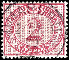 2 Mark Rötlichkarmin, Zentral Gestempelte Tadellose Marke Mit Stempel "OMARURU", Sehr Selten, Steuer 15 X, Michel/Steuer - Duits-Zuidwest-Afrika