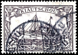 1 1/2 Dollar Kaiseryacht, Tadellos, Gestempelt "TSINGTAU C", Geprüft Bothe BPP, Michel 260,-, Unterbewertet, Zuschlag 16 - Kiaochow