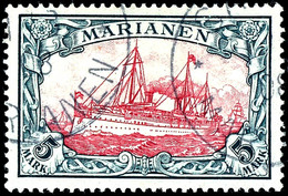 3 Pfennig Bis 5 Mark, 2 Werte Gestempelt, Sonst Briefstücke, Kabinett, Ab 20 Pfennig Gepr. R.F.Steuer BPP, Fischer PFH,  - Mariana Islands