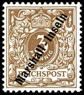 3 Pfennig Lebhaftorangebraun, Ungebraucht, Pracht,  Doppelt Geprüft Bothe BPP, Michel 350,-, Katalog: 7b * - Marshall-Inseln