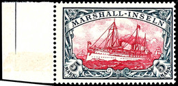5 Mark Ohne Wasserzeichen, Linkes Randstück, Postfrisch, Ohne Signatur, Luxus, Michel 650,-, Katalog: 25 ** - Marshall Islands