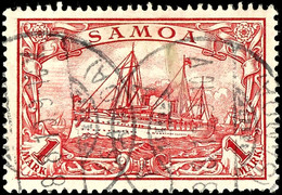1 Mark Rot, Tadellos Gestempelte Marke, Gepr.  Kosack, Michel 70,-, Katalog: 16 O - Samoa