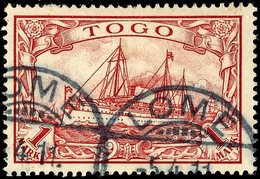 1 Mark Kaiseryacht Gestempelt LOME, Mi. 65,-, Katalog: 16 O - Togo